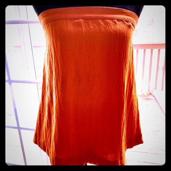 Tops - NWT eeote Burnt Orange Strapless Flowy Top